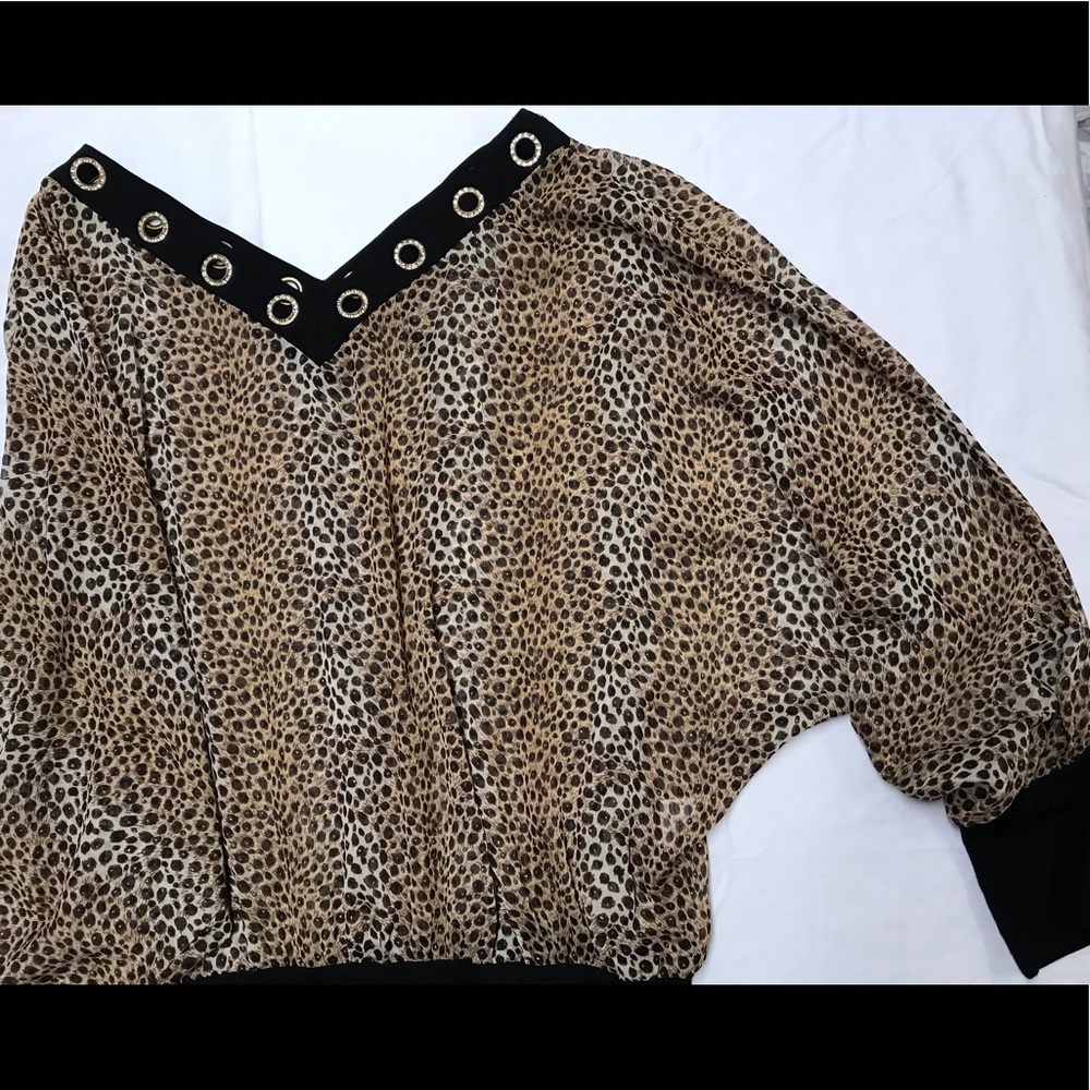 AZI Jeans Animal Print Blouse